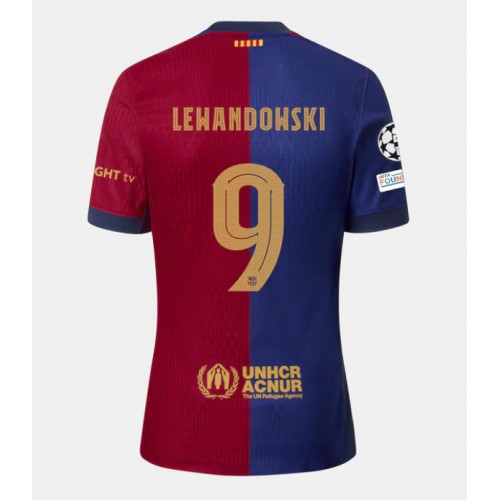 Fotbalové Dres Barcelona Robert Lewandowski #9 Domácí 2024-25 Krátký Rukáv